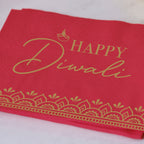 Red Happy Diwali Paper Napkins- 5 Inner Pack