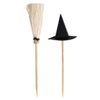 Witches Hats and Broomsticks Cocktail Sticks (6pk)
