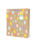 Kraft Easter Spots & Gonks Medium Gift Bag - 23cm x 18cm