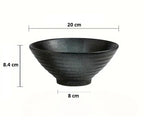 Ramen Bowl Set of 2 Includes Chopsticks & Spoons Green | M&W