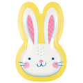 Eggcellent Easter Bunny Shaped Plates - 21cm (8pk)