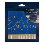 Navy & Gold Eid Mubarak Fringe Napkin