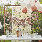 Customisable Rose Gold Engaged Bunting- 5 Inner Pack