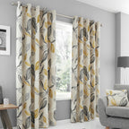 Ensley Ochre Eyelet Curtains