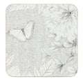 Classic Floral & Butterfly Grey Set Of 4 Coasters