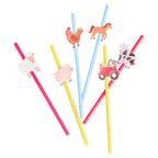 Farm Animals Party Paper Straws- 5 Inner Pack