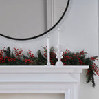 Red Berry Foliage Christmas Garland- 5 Inner Pack