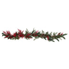 Red Berry Foliage Christmas Garland- 5 Inner Pack