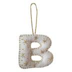 Alphabet Initial Embroidered Felt Christmas Tree Decoration