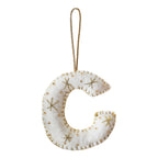 Alphabet Initial Embroidered Felt Christmas Tree Decoration