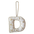 Alphabet Initial Embroidered Felt Christmas Tree Decoration