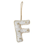 Alphabet Initial Embroidered Felt Christmas Tree Decoration