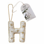 Alphabet Initial Embroidered Felt Christmas Tree Decoration