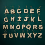 Alphabet Initial Embroidered Felt Christmas Tree Decoration