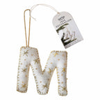 Alphabet Initial Embroidered Felt Christmas Tree Decoration