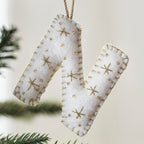 Alphabet Initial Embroidered Felt Christmas Tree Decoration