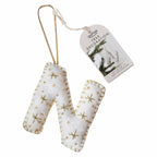 Alphabet Initial Embroidered Felt Christmas Tree Decoration