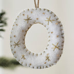 Alphabet Initial Embroidered Felt Christmas Tree Decoration