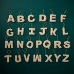 Alphabet Initial Embroidered Felt Christmas Tree Decoration