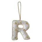 Alphabet Initial Embroidered Felt Christmas Tree Decoration