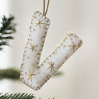 Alphabet Initial Embroidered Felt Christmas Tree Decoration