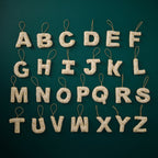 Alphabet Initial Embroidered Felt Christmas Tree Decoration