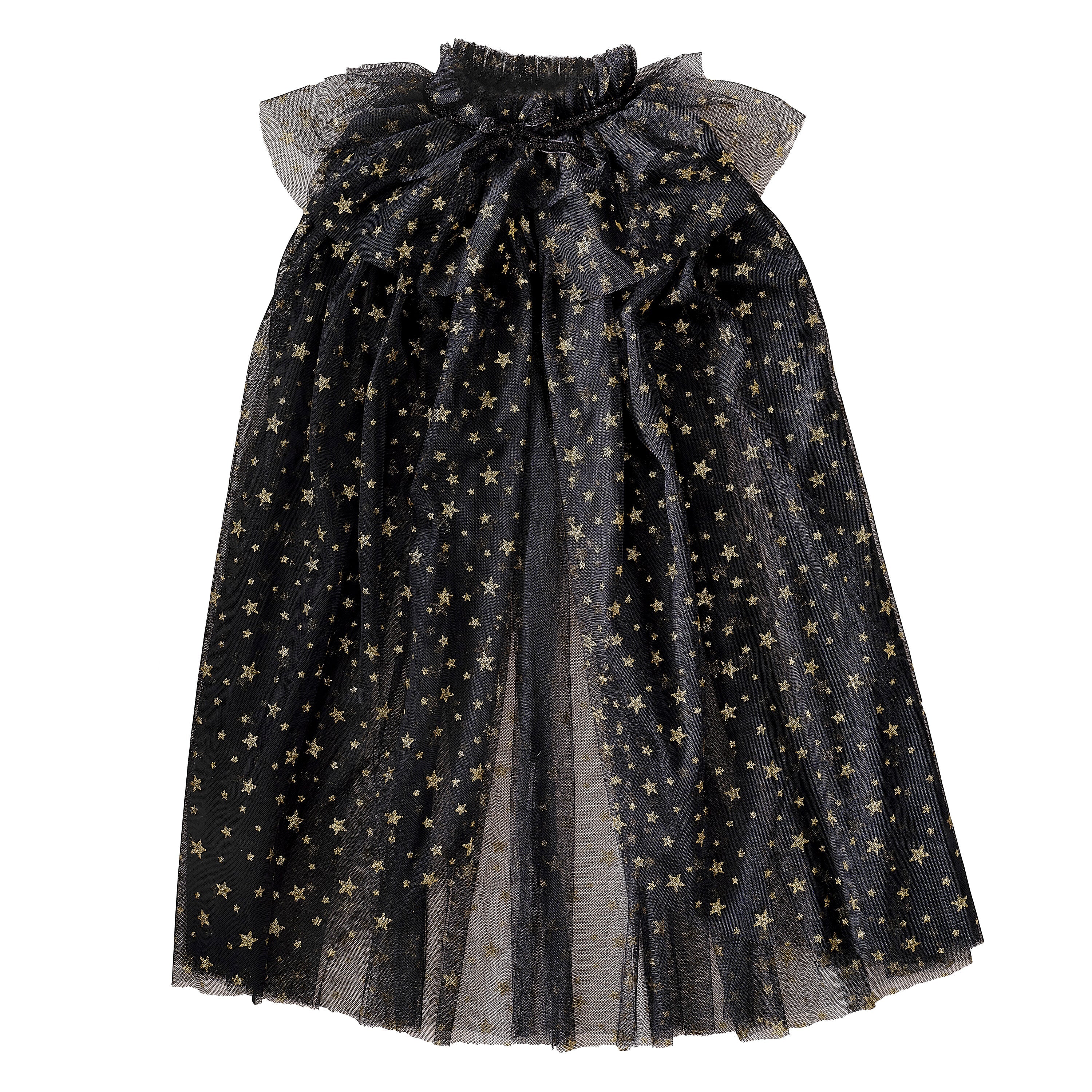 Black & Gold Star Witch Costume Cape
