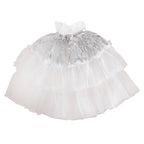 White & Silver Sparkle Fairy Princess Costume Cape- 4 Inner Pack