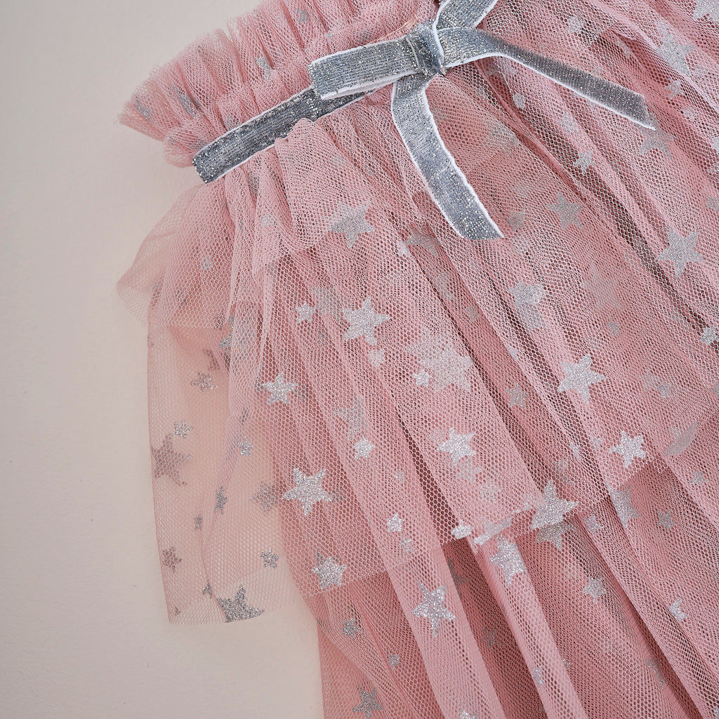 Pink & Silver Sparkle Fairy Princess Costume Cape