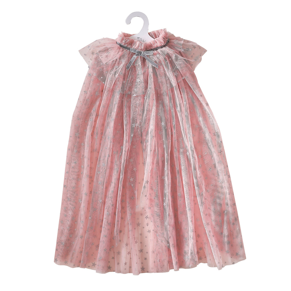 Pink & Silver Sparkle Fairy Princess Costume Cape