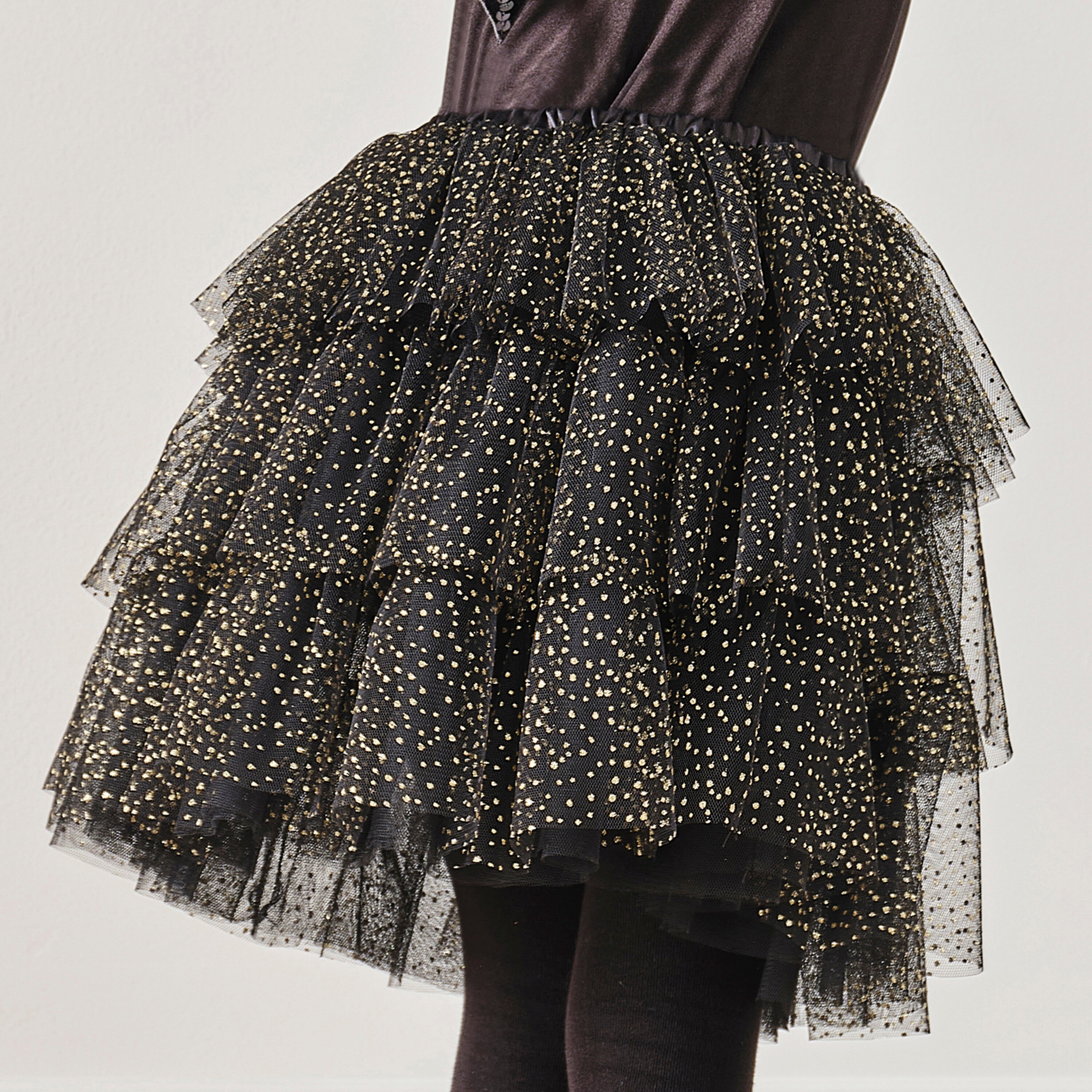 Black & Gold Sparkle Dress Up Tutu- 4 Inner Pack