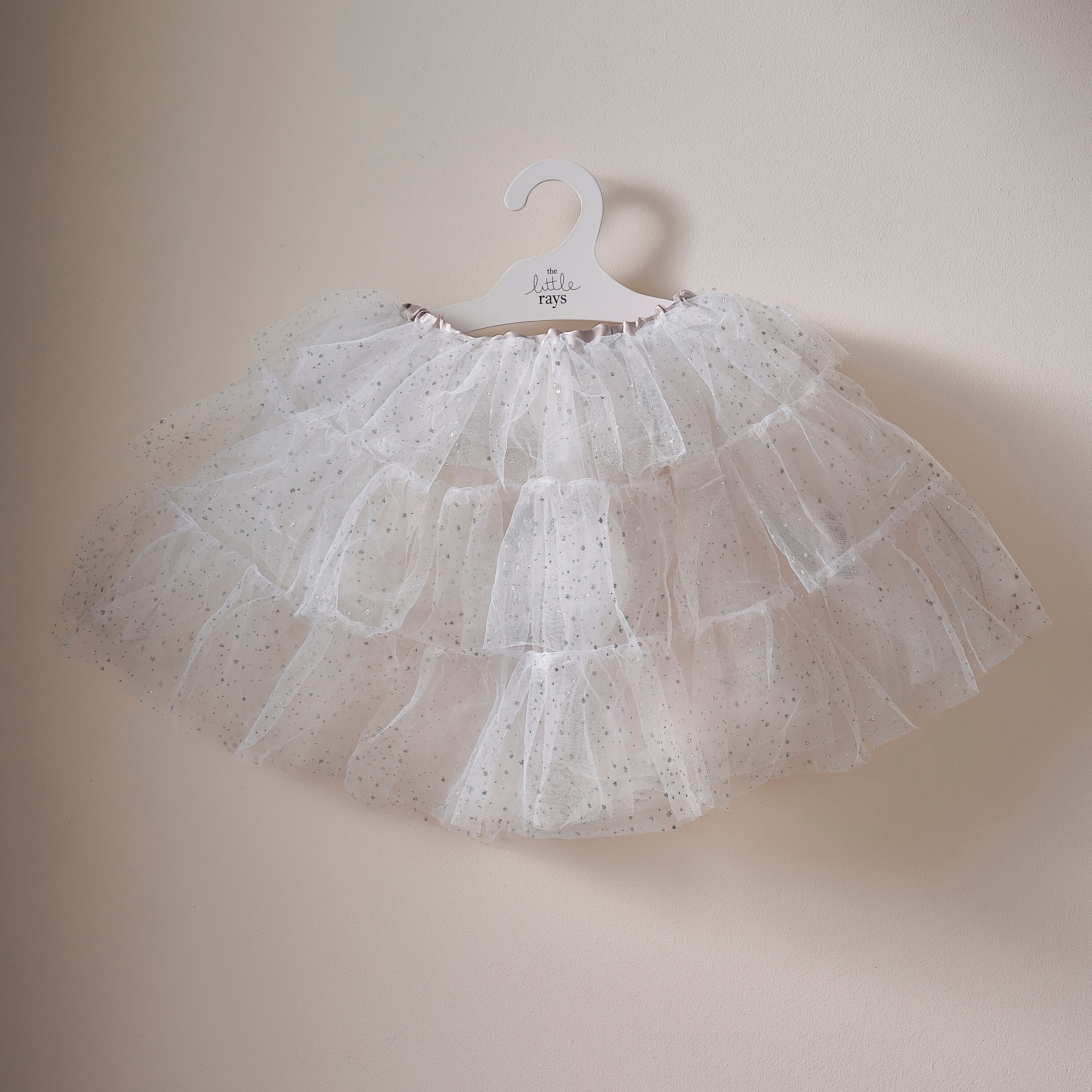 White & Silver Sparkle Fairy Princess Costume Tutu- 4 Inner Pack