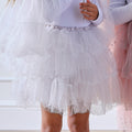 White & Silver Sparkle Fairy Princess Costume Tutu