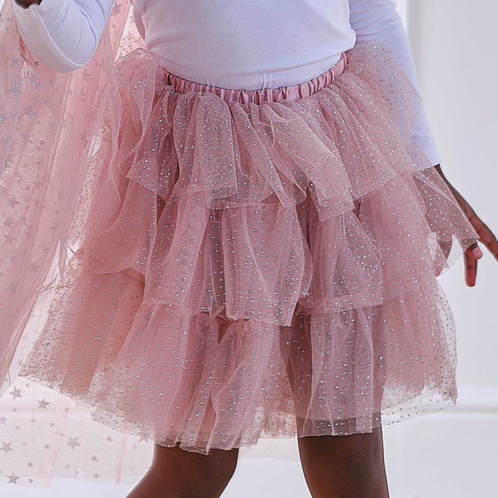 Pink & Silver Sparkle Fairy Princess Costume Tutu