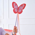 Red and Lilac Butterfly Wand- 4 Inner Pack