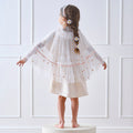 White and Pink Daisy Flower Costume Cape