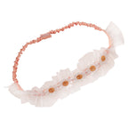 White and Pink Daisy Flower Headband- 4 Inner Pack