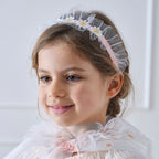 White and Pink Daisy Flower Headband- 4 Inner Pack