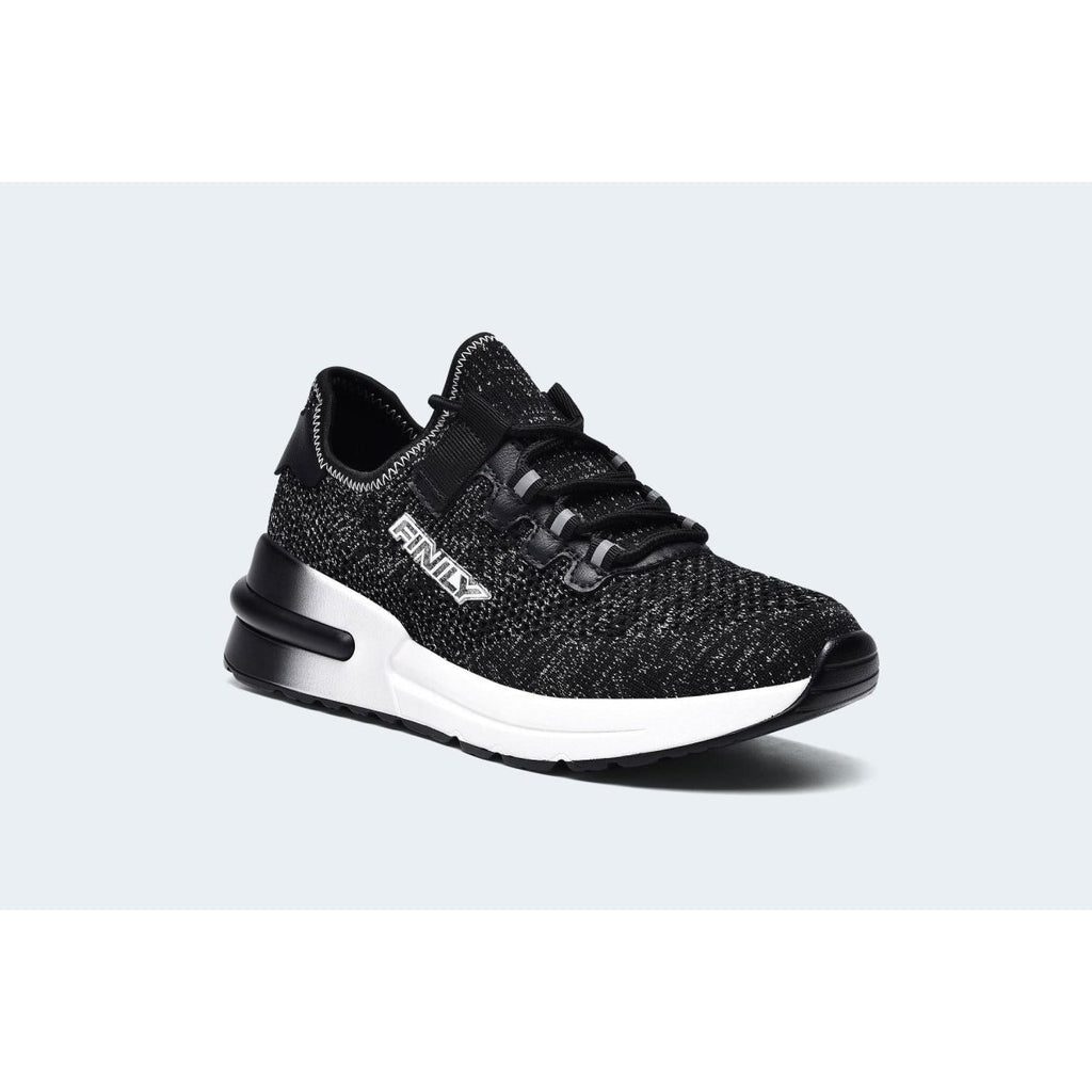 Finily Gianna Women's Lightweight Trainer - Black/White - Beales department store