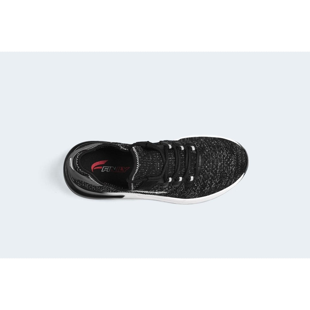 Finily Gianna Women's Lightweight Trainer - Black/White - Beales department store