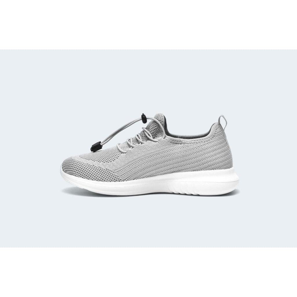 Finily Rina Women's Trainer with Elastic Laces - Grey - Beales department store