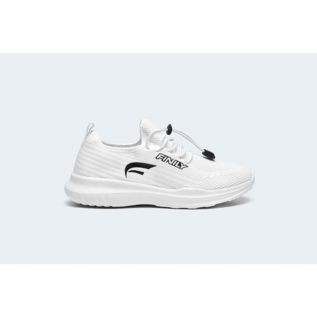 Finily Rina Women's Trainer with Elastic Laces - White - Beales department store