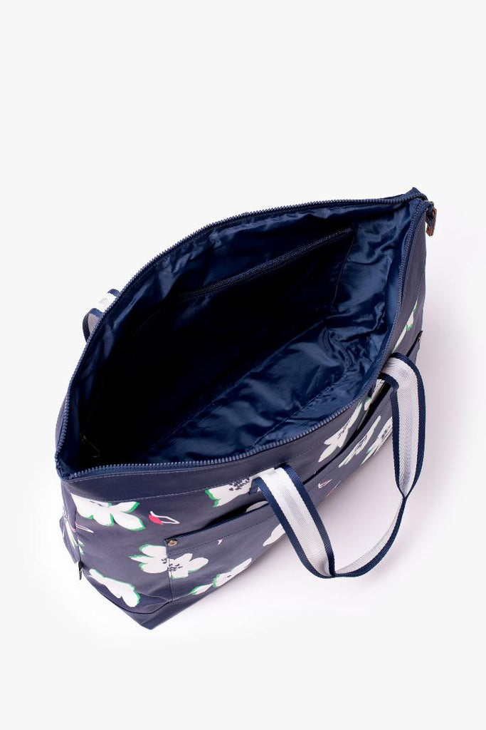 Floating Lily Weekender Bag - Navy - Beales department store