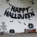 Happy Halloween Balloon Bunting with Hanging Bats and Cobwebs- 5 Inner Pack