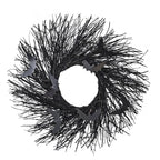 Black Twig Halloween Wreath with Bats