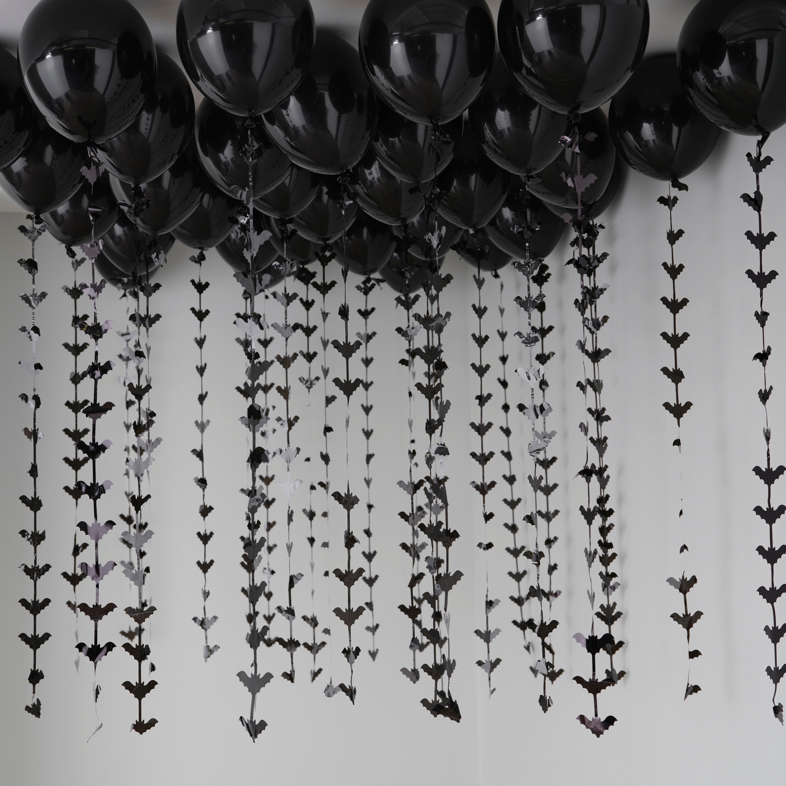 Halloween Balloons Ceiling Kit with Bat Balloon Tails- 5 Inner Pack