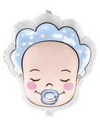 Baby Boy Face Balloon - 18" Foil