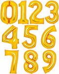 Gold Foil Number Balloons - 34"