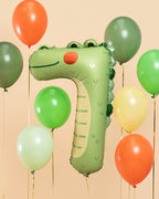 Crocodile Number 7 Balloon - 34" Foil