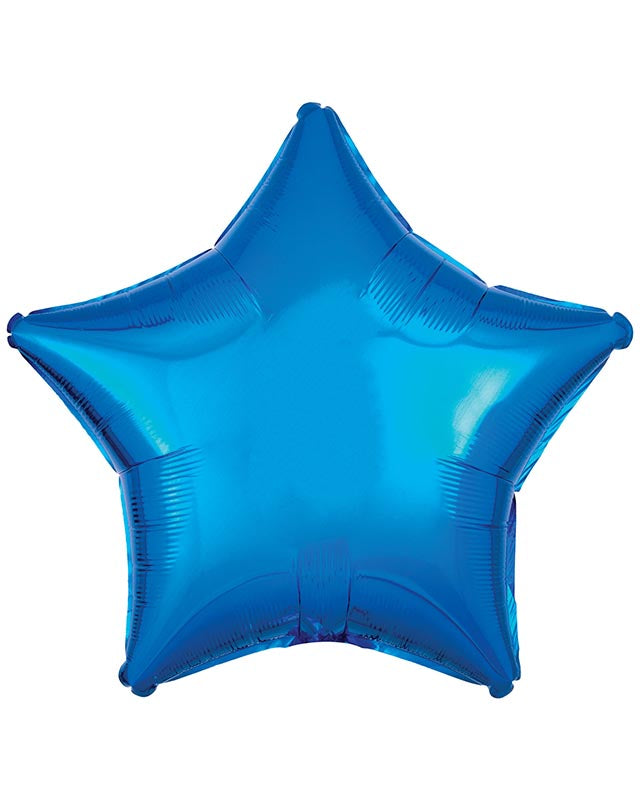 Metallic Blue Star Balloon - 18" Foil (Unpackaged)